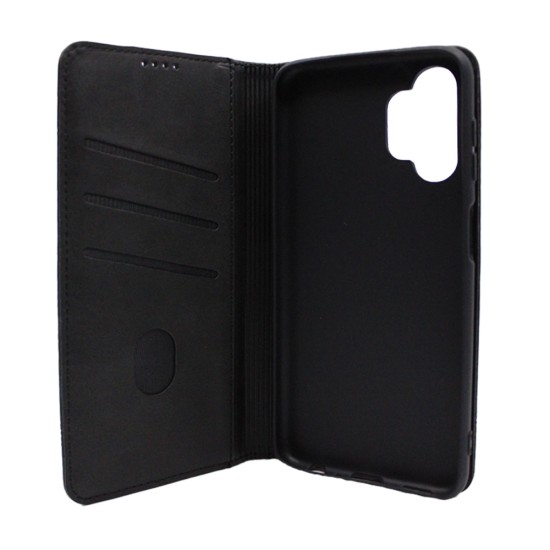  LEATHER FLIP COVER WITH INTERNAL POCKET AND CARD HOLDER FOR SAMSUNG A13 4G BLACK.